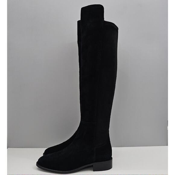 NEW Aquatalia Natessa Over The Knee Boot Womens 8.5 Black Suede Tall Waterproof - Picture 1 of 14